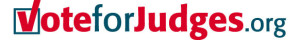 "Vote for Judges .org" logo in red and blue.